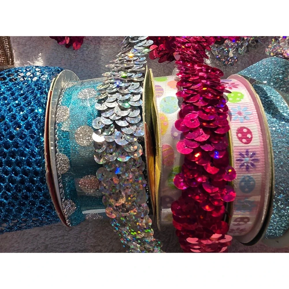 Holiday Inspirations Ribbon Lot Mickey‎ Halloween Easter Burlap Sequin Trim A5